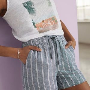 Reitman’s Linen-Blend Yarn Dyed Shorts, size 14, Stargazer, NWT